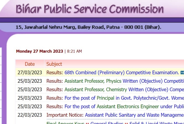 BPSC 68th Prelims Result 2023 Declared On Bpsc.bih.nic.in; Check ...