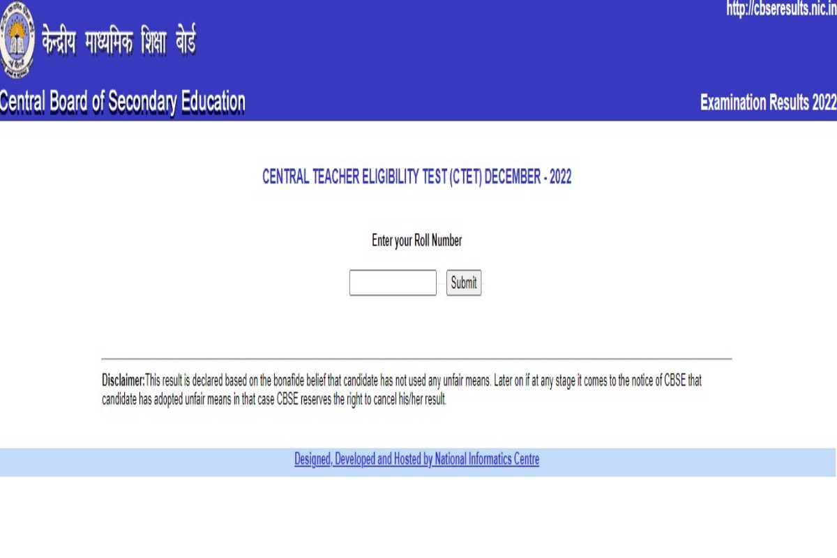 CTET December Result 2022 Declared at ctet.nic.in; Direct Link, Steps to Check Scores Here