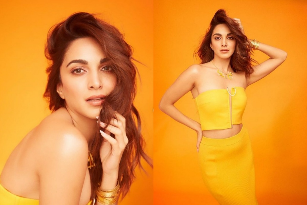 Kiara Advani Looks Nothing But a Fresh Mango in SEXY Yellow Bandeau Top With  Matching Skirt, Check Its Whooping Price