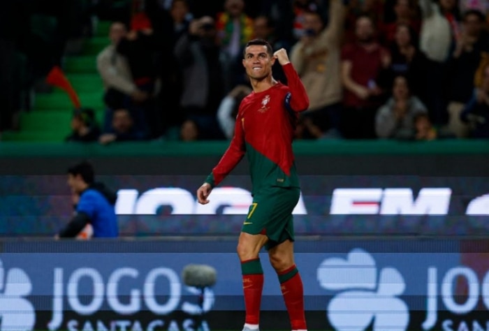 Football star Cristiano Ronaldo breaks all-time men's international caps  record