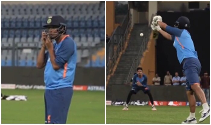 Rahul Dravid Picks up The Bat to Give Catching Practice to Shubman Gill Ahead of Ind-Aus 1st ODI in Mumbai; Watch VIRAL VIDEO