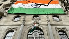 WATCH: Massive Tricolour Flutters High At Indian High Commission Building in London Amid Pro-Khalistan Protest