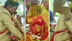 Bride And Groom Are Performing Wedding Ritual, Monkey Spoils Their Party: Watch