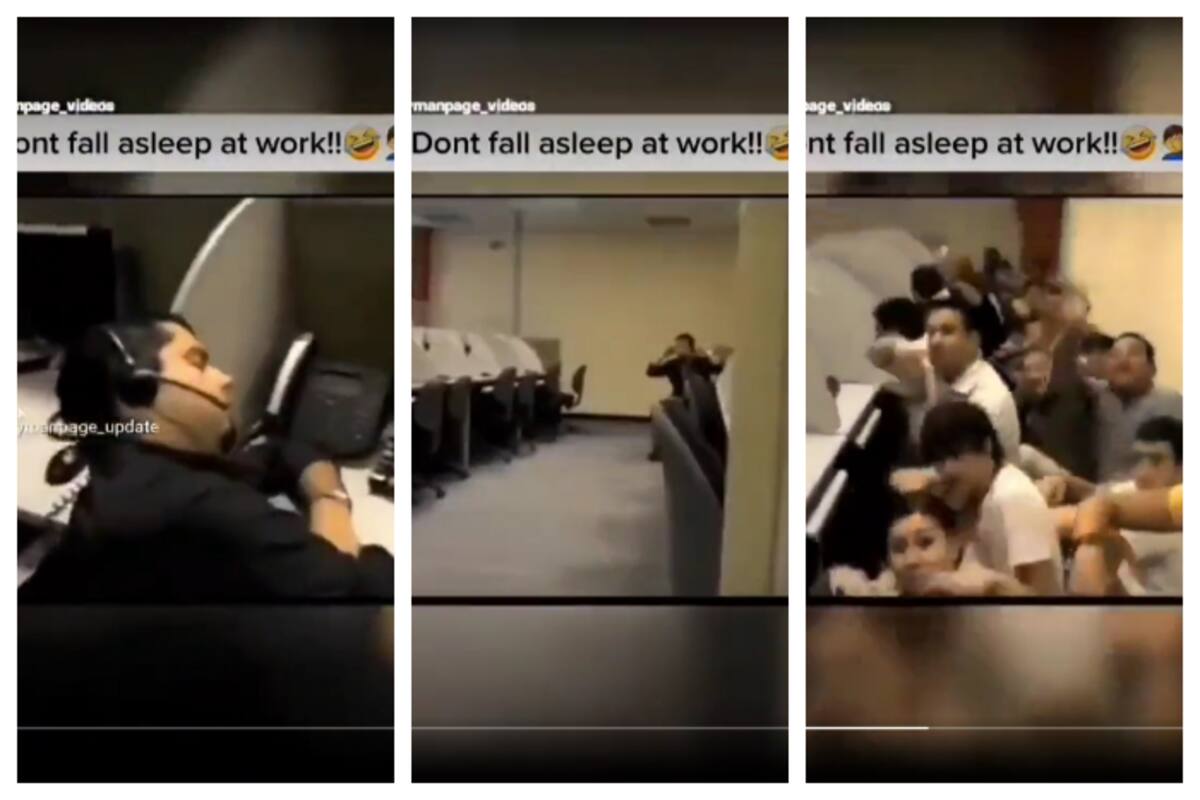 falling asleep at work meme