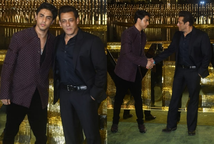 Salman Khan posiert mit Aryan Khan für seltene Bilder im Nita Ambani Cultural Center Lanch – Siehe Inside Pics