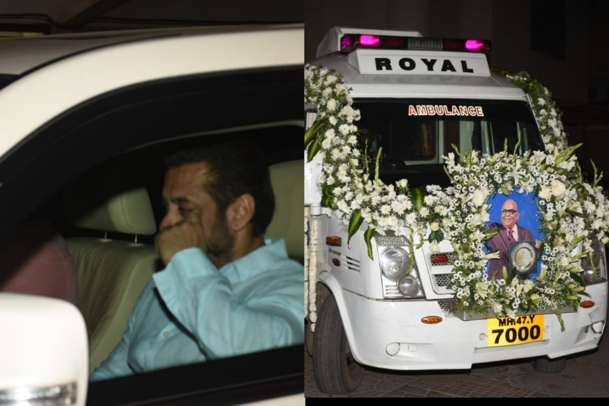 Satish Kaushiks Beerdigung: Salman Khan unter Tränen, als er seinem Tere Naam-Direktor Adieu sagt – Siehe herzzerreißende Bilder