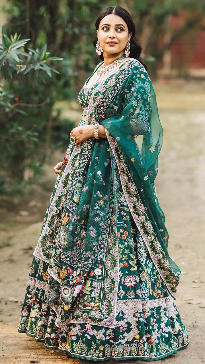 Sea Green Designer Silk Lehenga Choli With Dupatta – paanericlothing