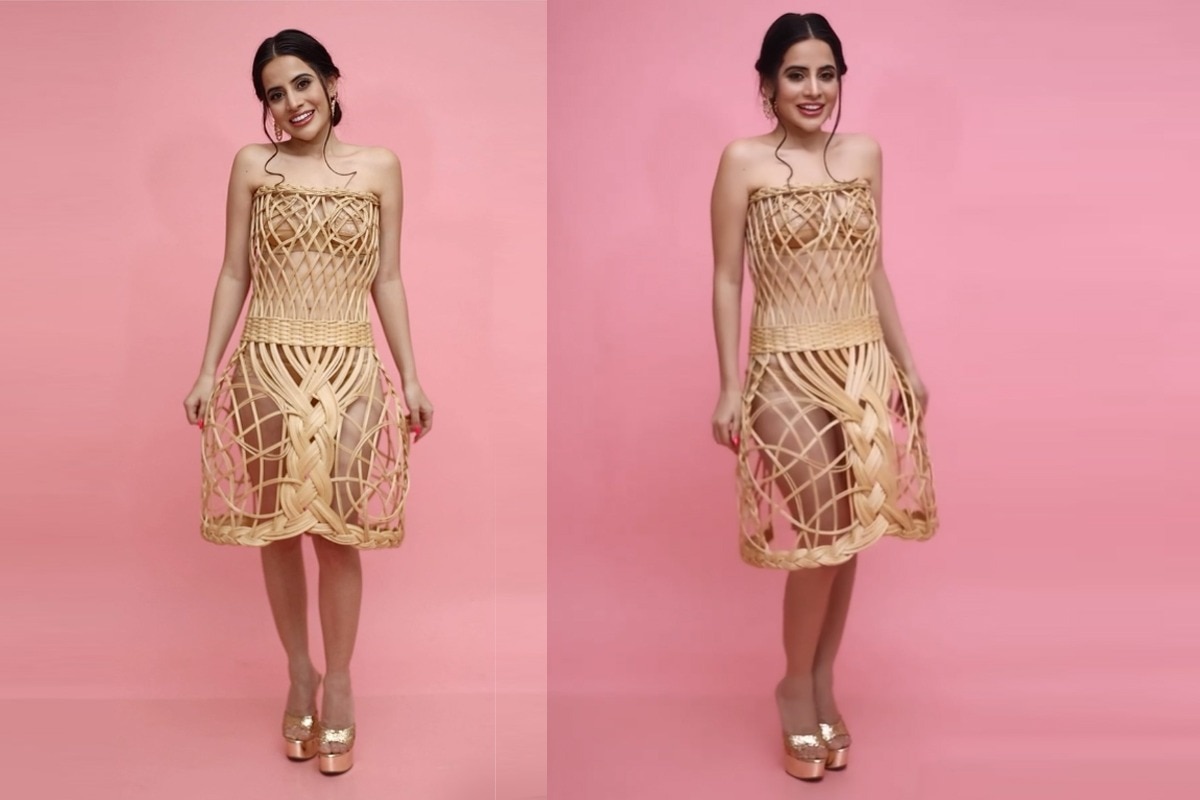 Urfi Javed Oozes Oomph in Hot Transparent Dress Made of Bamboo Watch