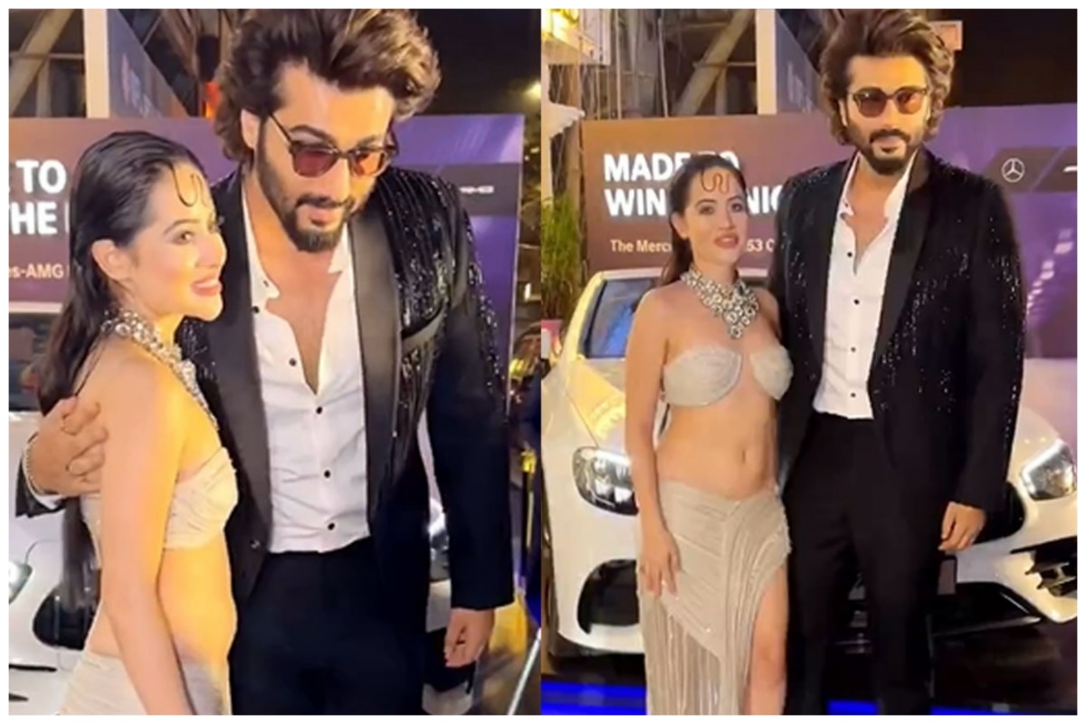 Urfi Javed Stuns in Bold White Outfit as She Poses With Arjun Kapoor – Watch