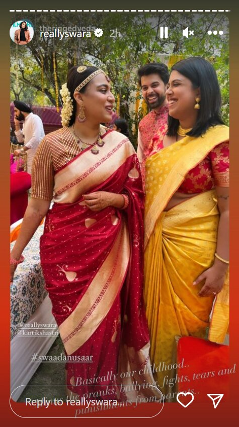 Swara Bhasker And Fahad Ahmad Set Couple Goals in Mehendi And Haldi Pics - See Photos