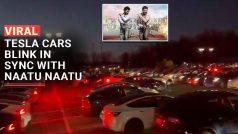 Viral Video: Tesla Cars Put Up Light Show In Sync To RRR’s Naatu Naatu, Netizens Are Amazed | Watch