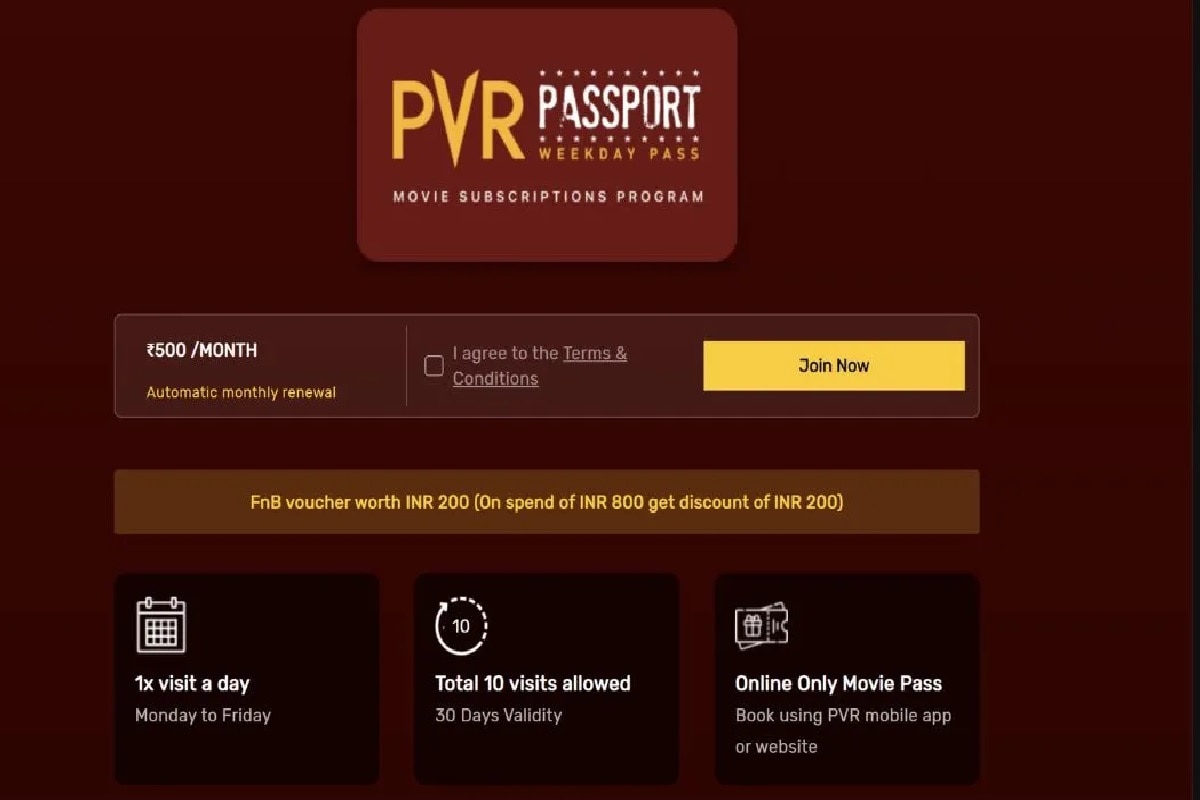 500 में देखें 10 फिल्में, जानें कैसे New PVR Passport Offer Watch 10