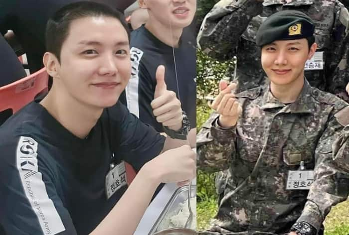 Bts J Hope Poses For First Official Photos From Military Camp With