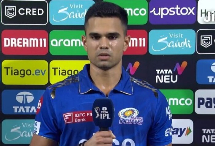 Arjun Tendulkar, Arjun Tendulkar interview, Arjun Tendulkar wicket, Arjun Tendulkar IPL wicket, Arjun Tendulkar maiden wicket, Arjun Tendulkar vs SRH, Arjun Tendulkar Mumbai Indians, MI vs SRH, SRH vs MI, IPL, IPL 2023