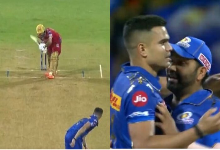 Arjun Tendulkar, Arjun Tendulkar Wicket, Arjun Tendulkar IPL Wicket, Arjun Tendulkar Wicket gegen Punjab Kings, Arjun Tendulkar Maiden Wicket, Arjun Tendulkar gegen PBKS, Arjun Tendulkar Mumbai Indians, MI gegen PBKS, PBKS gegen MI, IPL, IPL 2023