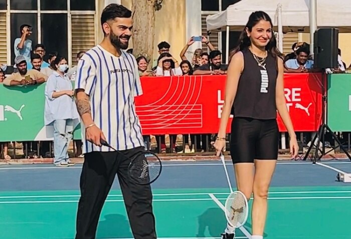Virat Kohli, Anushka Sharma, Virat Kohli Anushka Sharma Badminton