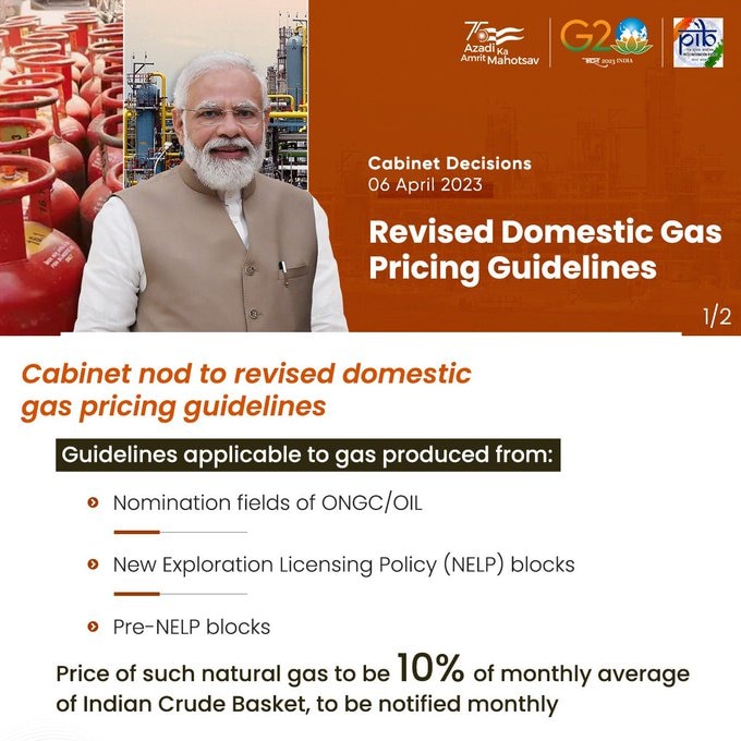 Union Approves Revised Domestic Gas Pricing Guidelines, Check