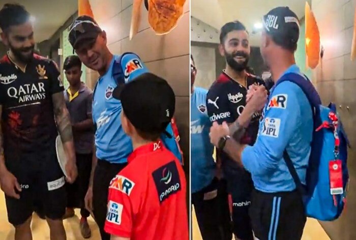 Virat Kohli Meets Ricky Pontings Son at Chinnaswamy Ahead of IPL 2023 ...