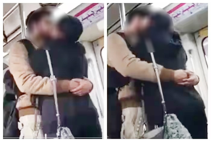 Khullam Khulla Pyar Karenge Couple Kiss On Delhi Metro In Viral Video 1335