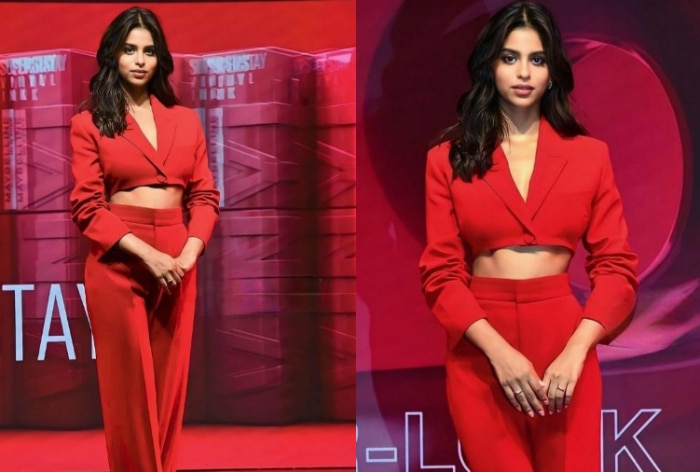 Suhana Khan Paints The Town Red in HOT Pantsuit as She Turns Brand Ambassador, WATCH