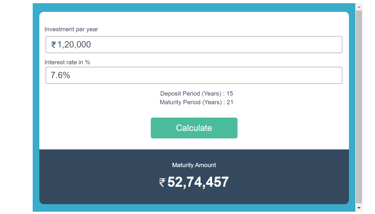 7 Percent Interest On 10 Lakh Calculator