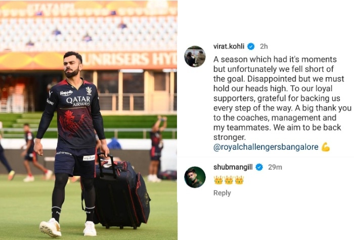 Shubman Gill's Reply To Virat Kohli's Thank You RCB Post Will Make Your Day