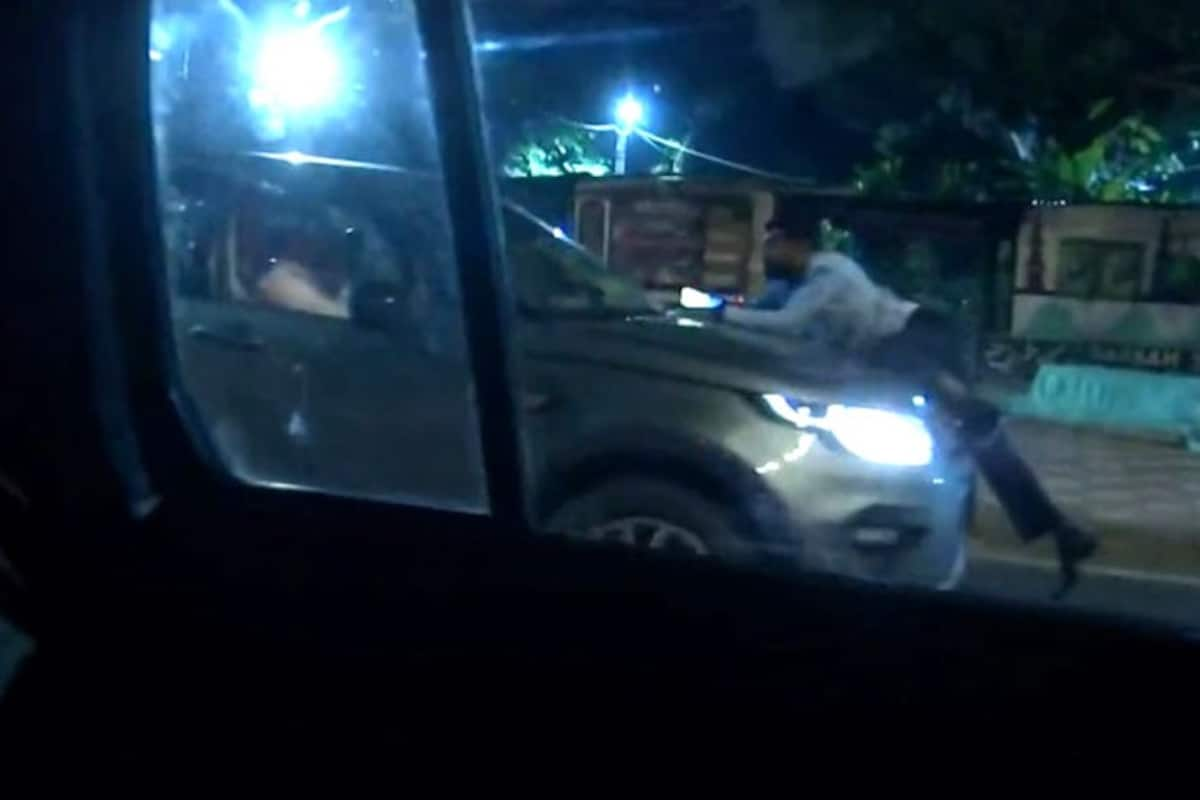 Road Rage Caught On Cam Man Dragged On Car Bonnet For 3 KM In Delhi Watch  Video