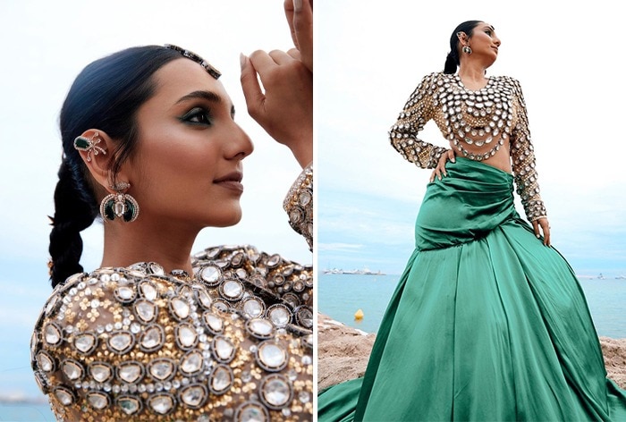 Cannes 2023: Masoom Minawalla Wears The Flashiest Blouse by Abu Jani Sandeep Khosla With Handcrafted Lehenga - See Pics