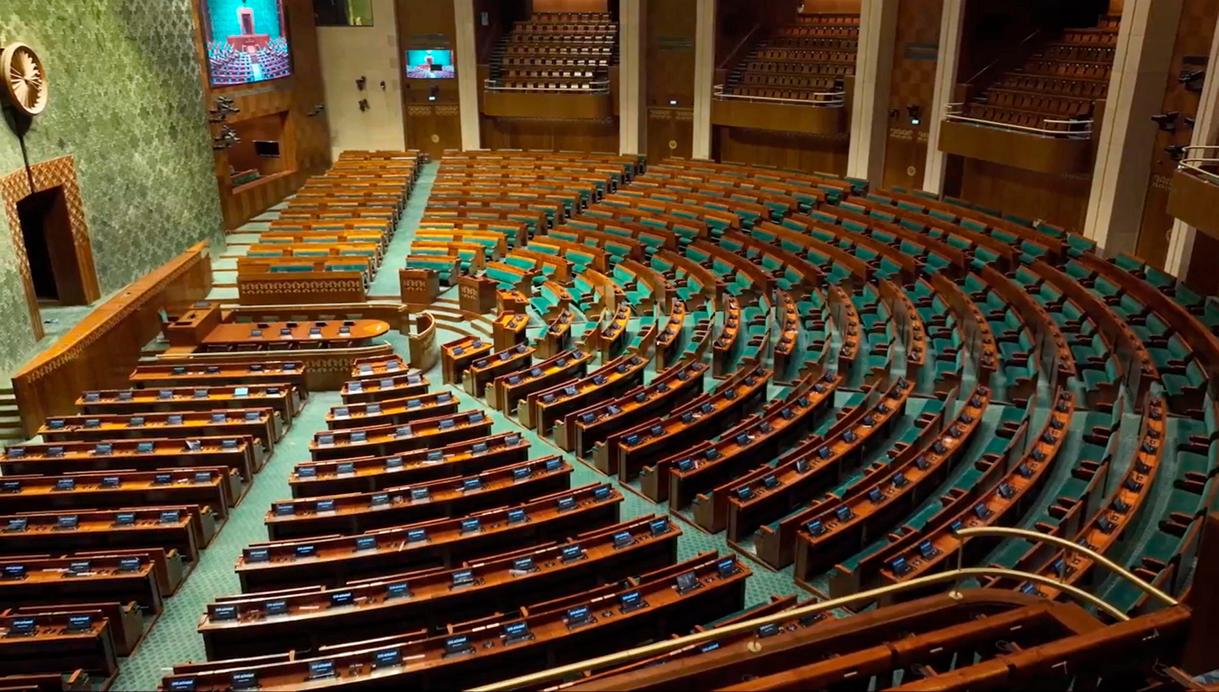 Lotus Peacock Banyan Tree Theme Based Interiors Of New Parliament 