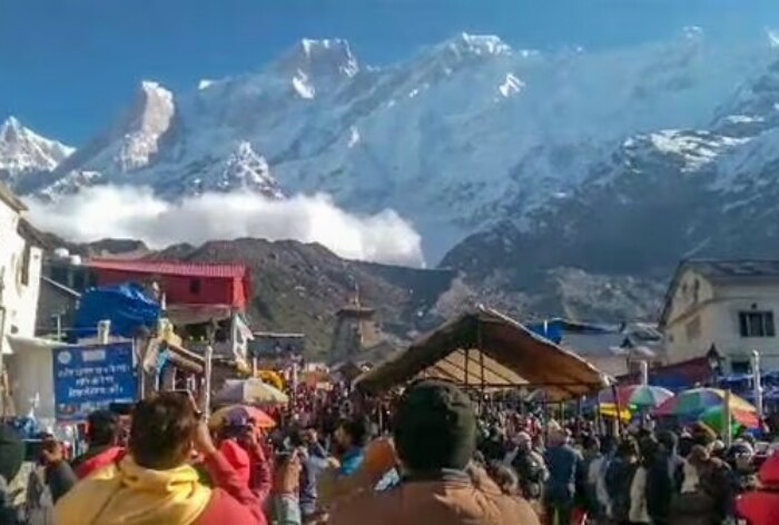 Video: Massive Avalanche Hits Mountains Behind Kedarnath Temple