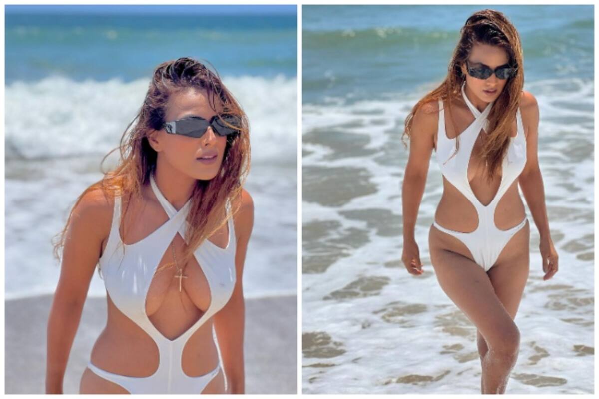 Nia Sharma Sets The Internet Ablaze in Scorching Hot White Cut Out Monokini  Pics