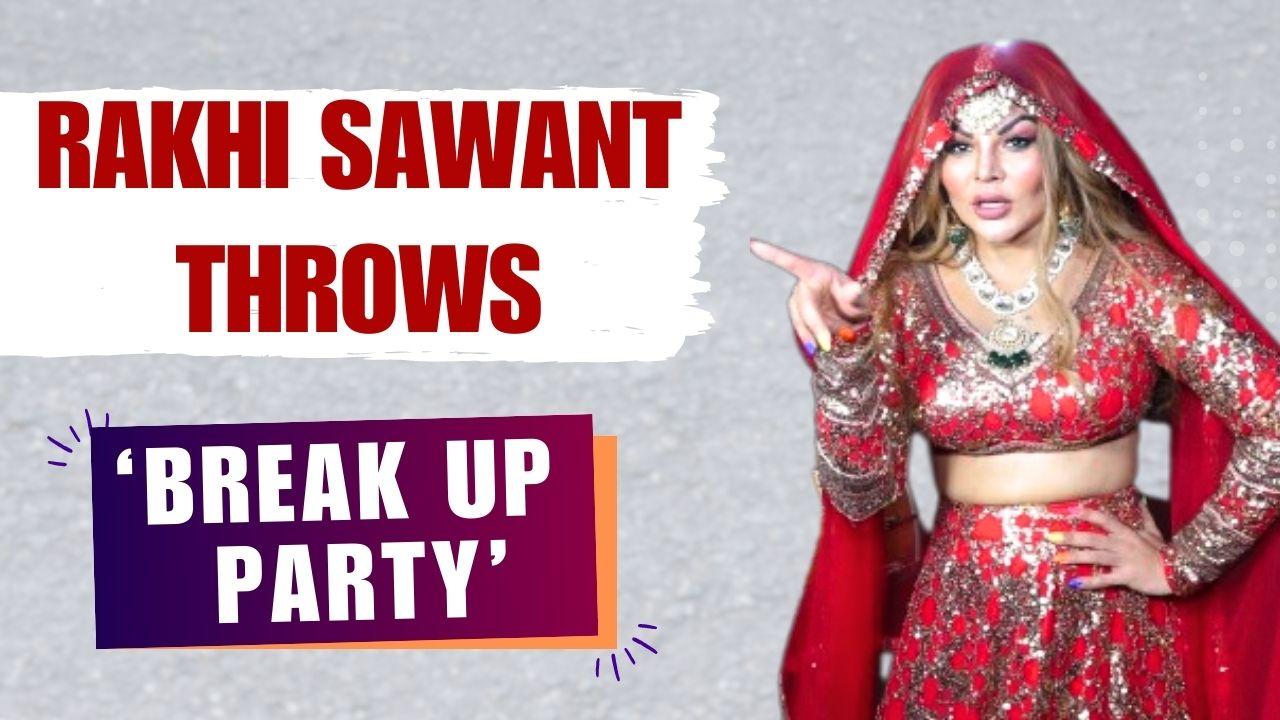 Rakhi Sawant Throws A Breakup Party Dances Her Heart Out In A Red Shimmery Lehenga