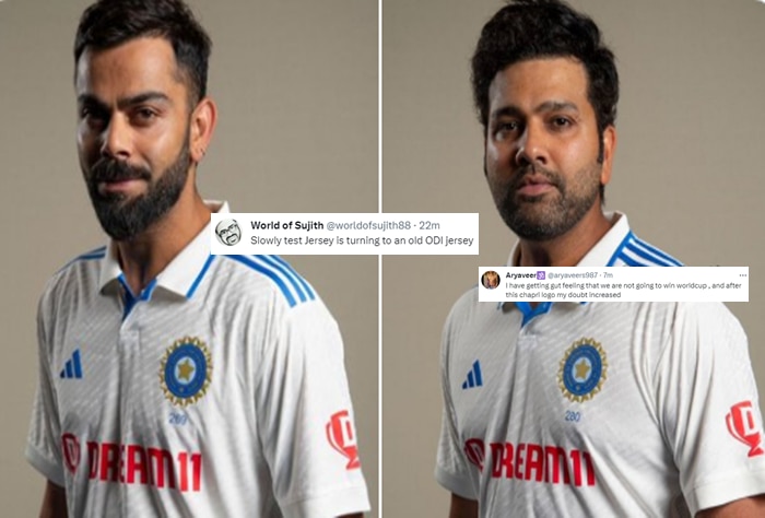 Team India photoshoot with new Test jersey goes viral. Fans react with memes  - India Today