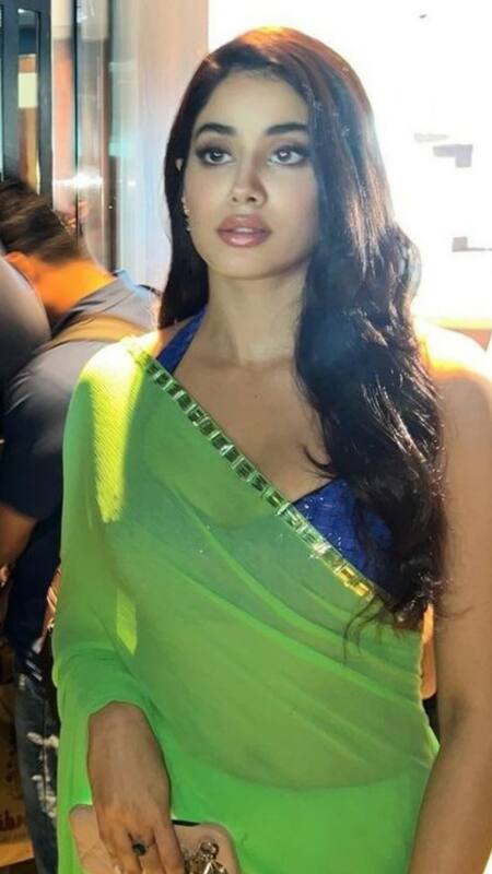 Janhvi Kapoor Looks Sabse 'Bawaal' in Green Saree