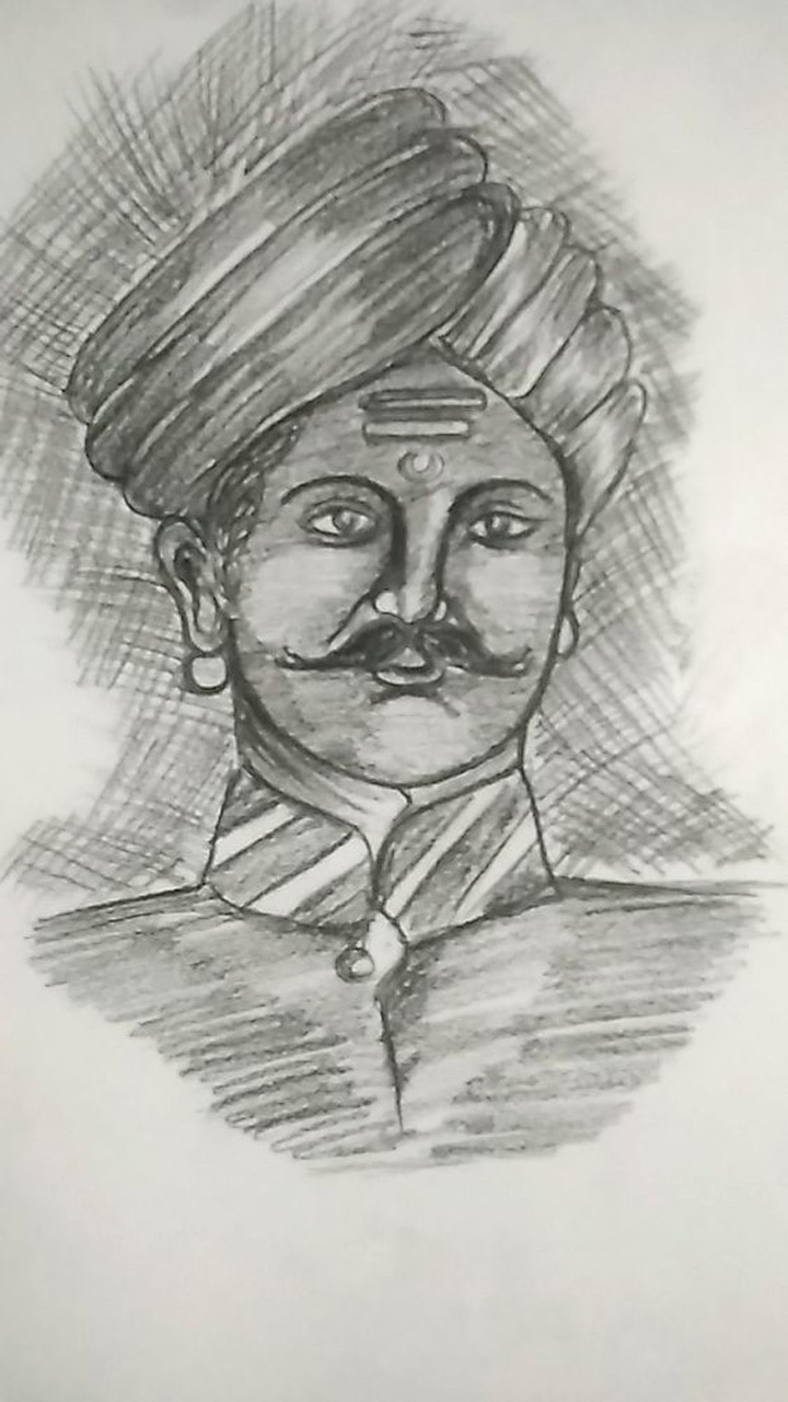 Captain Laperrine - A black and white drawing of a man in a turban - PICRYL  - Public Domain Media Search Engine Public Domain Image