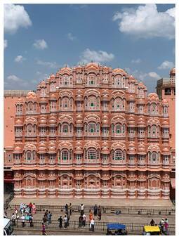 Historic Hawa Mahal Jaipur Construction Photos in 1799 With AI
