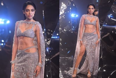 Sobhita Dhulipala Sets The Stage on Fire With Her Fierce Walk in Silver  Lehenga, Bralette Blouse