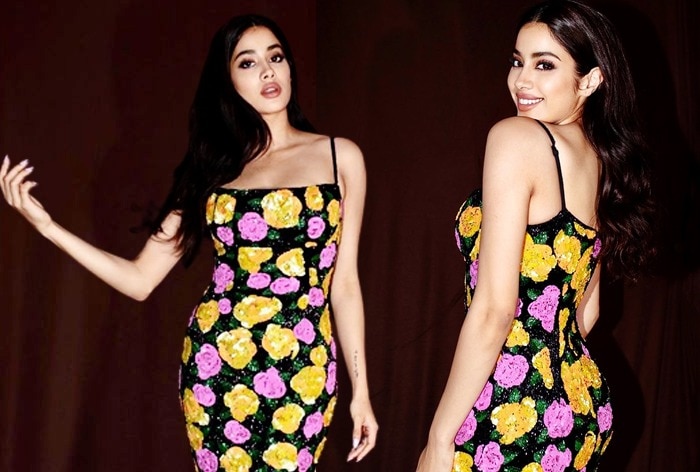 Janhvi Kapoor Exudes Unparalleled Charm in Sexy Bodycon Dress With Flower Designs- See HOT PICS