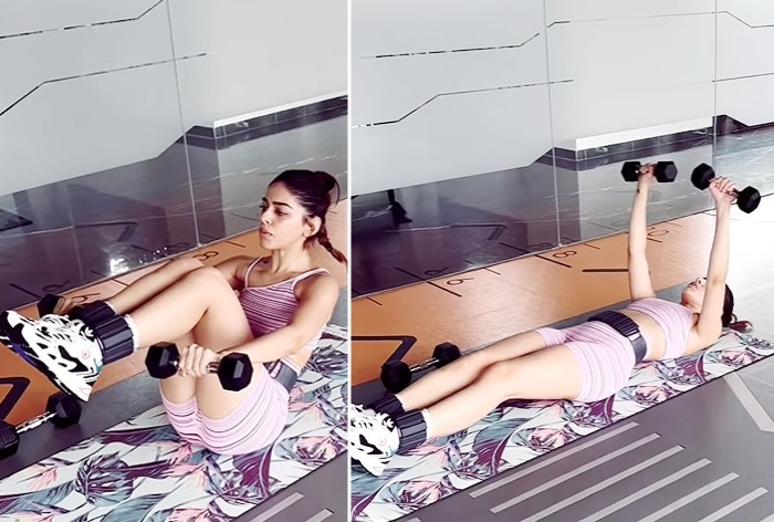 Alaya F Beats Lazy Saturday With Her Intense Workout in Sexy Lilac Gym  Wear- Watch VIDEO