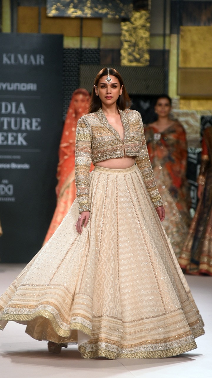 Aditi Rao Hydari is a Divine Beauty in an Ivory Jacket Lehenga