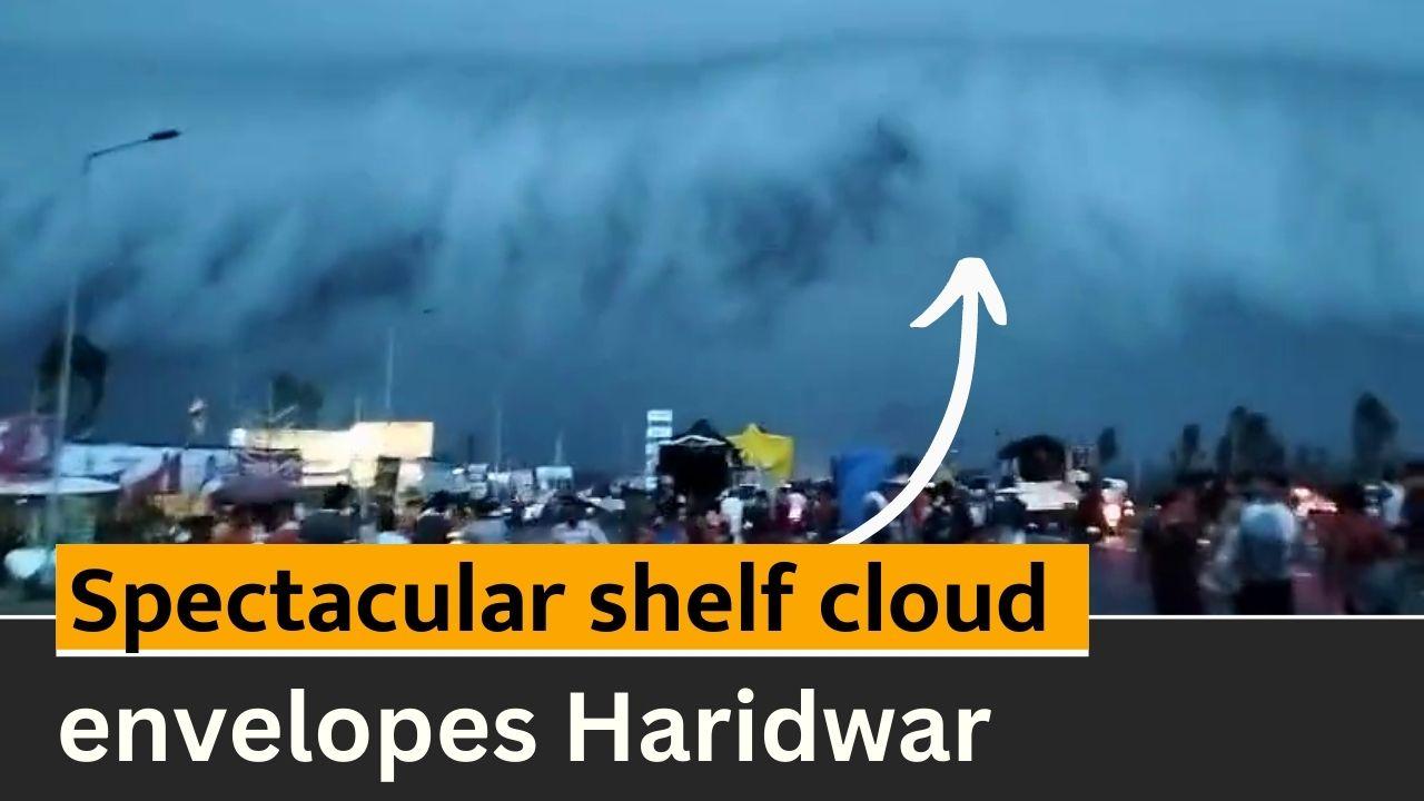 Viral Video Spectacular Cloud Shelf Forms Over The Skies In Haridwar