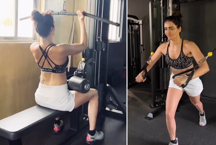 Karishma Tanna Performs Killer Workout in Hot Sports Bra And Sexy Shorts, Watch