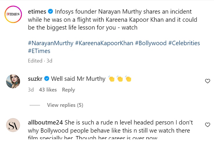 Sussane Khan Hails Infosys Co-Founder NR Narayana Murthy For His Statement on Kareena Kapoor
