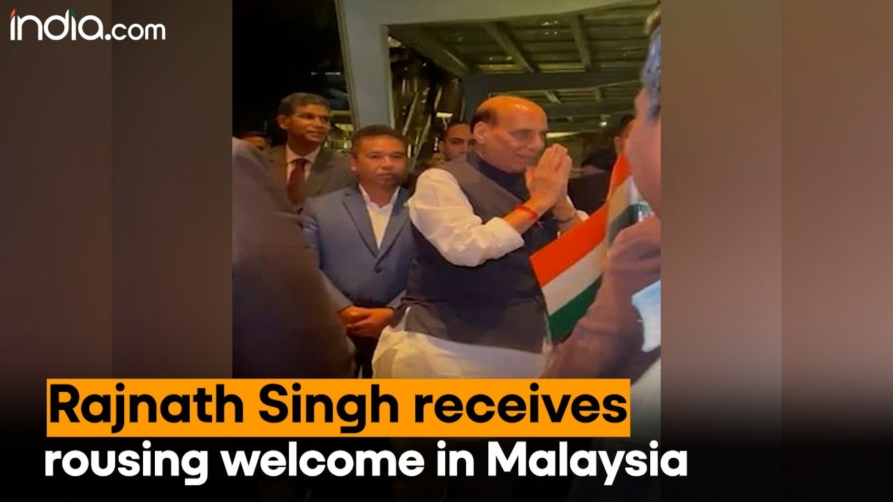 Rajnath Singh Arrives In Malaysia, Indian diaspora overjoyed | India.com