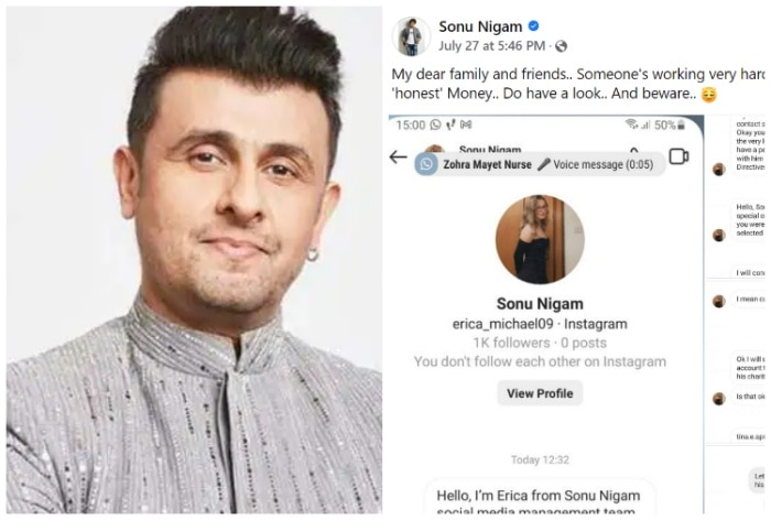 Sonu Nigam Warns His Fans Against Imposter Lady Claiming to be From His Team, See Pics
