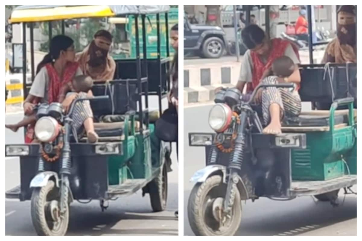 Viral Video: Woman Drives E-Rickshaw With Child In Hand; Leaves Netizens  Emotional