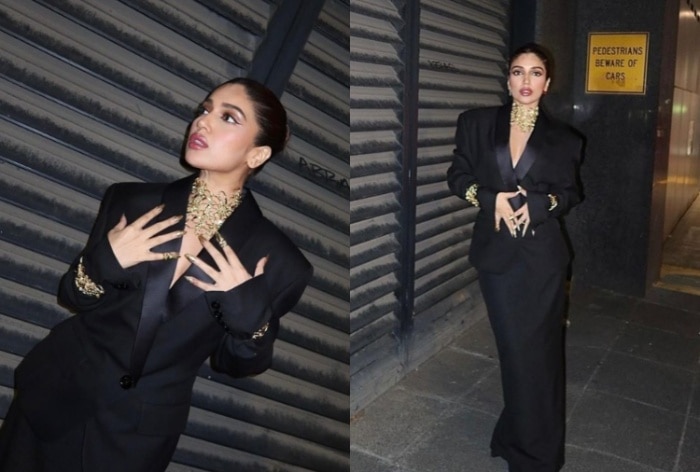 Bhumi Pednekar Takes The Streets of Melbourne in Chic Black Blazer With Fitted Mid-Skirt- HOT PICS