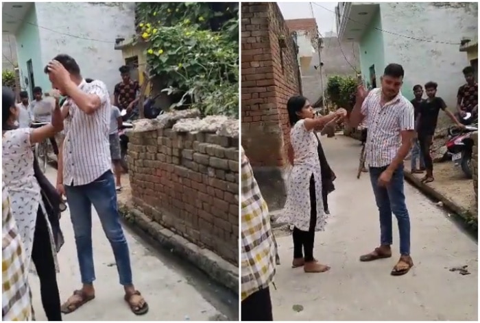 Watch: Woman Gives Panchayat-Sanctioned Slipper Beating To Harasser In UP's Hapur, Video Is Viral