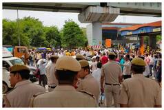 Massive Traffic Jams Witnessed After Delhi-Faridabad Road Blocked By Protesters Amid Tension In Haryana