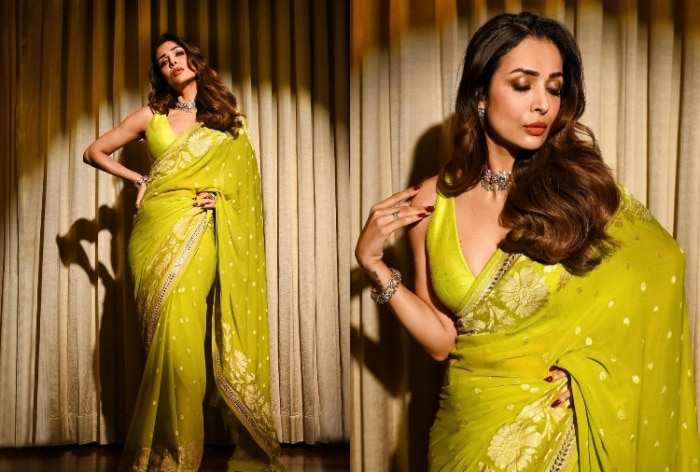 Malaika Arora Stuns in Anita Dogre’s Benarasi Saree Worth Rs 75K, Check out the Sizzling Pictures